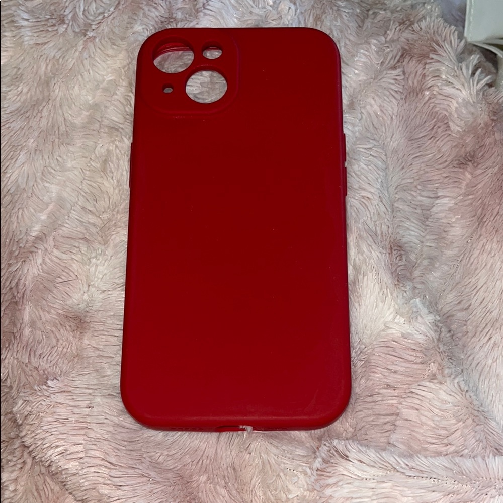 iPhone 13: Red Silicone Phone Case